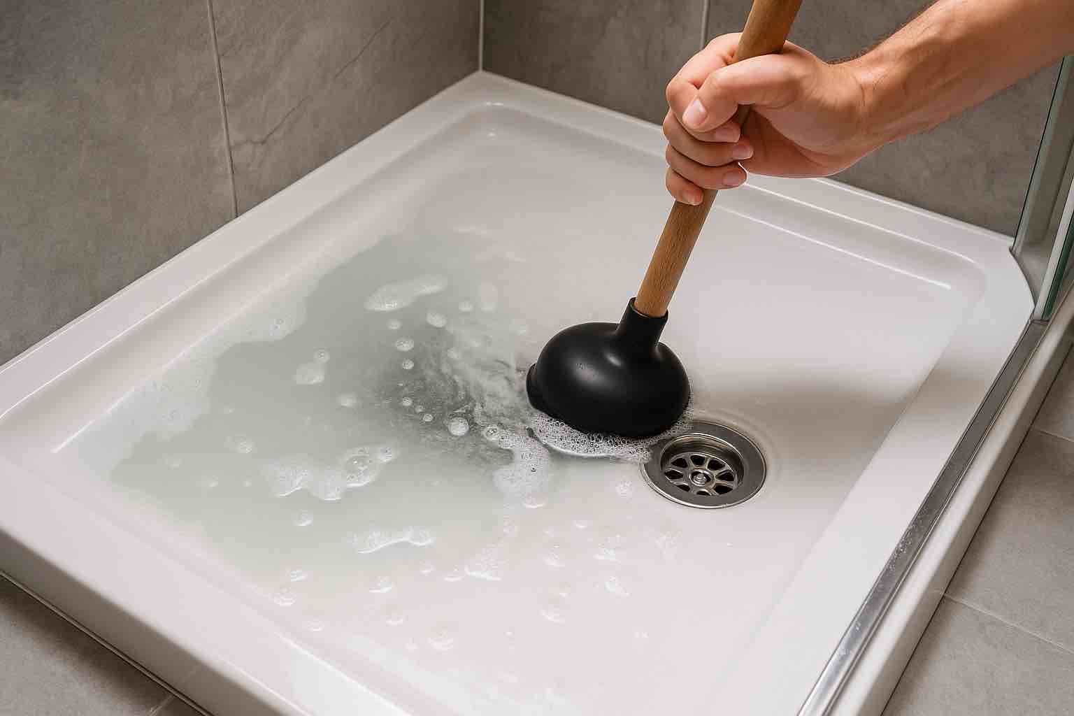 Dusche verstopft! Was tun? Ursachen & Soforthilfe