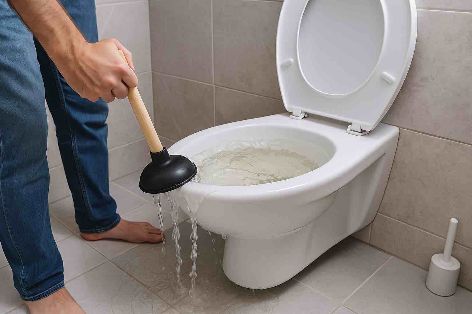 Was tun, wenn das Klo überläuft?